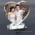 Heart Shaped Crystal Photo Frame with Customized Photo for Valentine's Day Gift